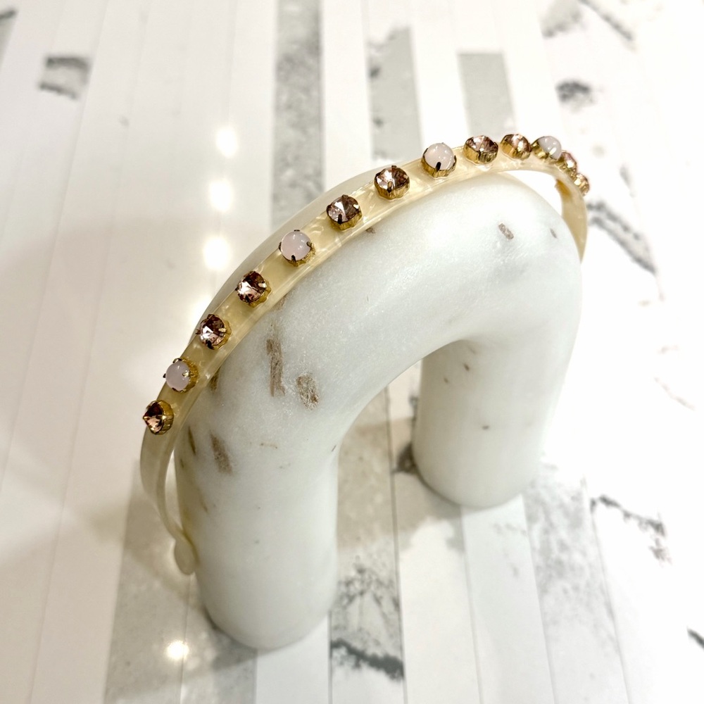 Gold and Cream Crystal Embellished Headband